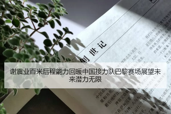 谢震业百米后程能力回暖中国接力队巴黎赛场展望未来潜力无限